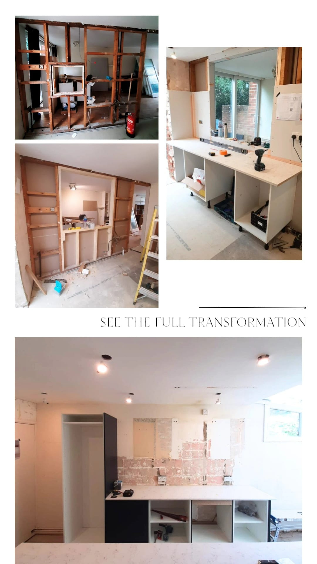 Kitchen transformation Completed kitchen transformation in navy blue in Cambridge