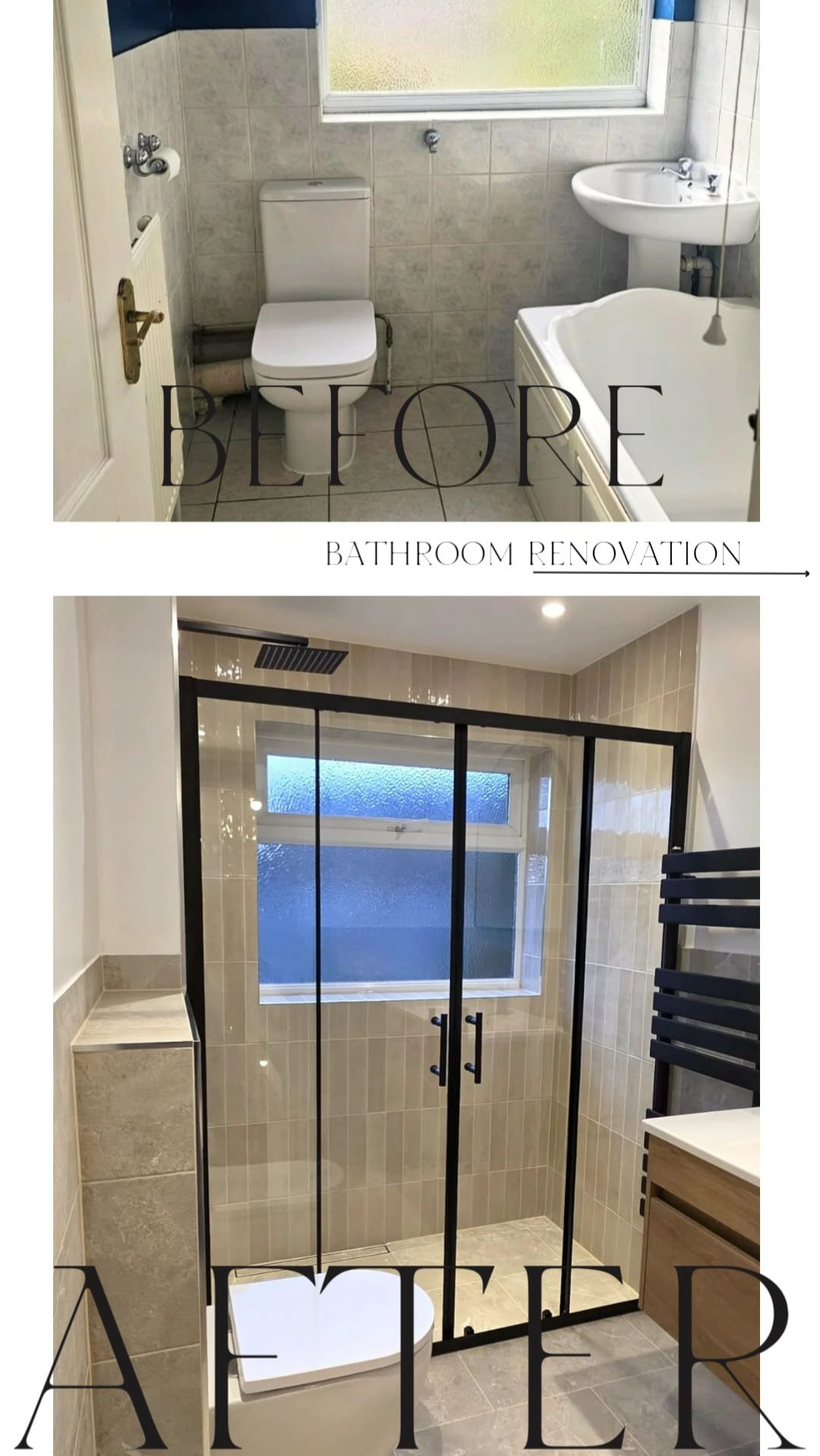 Bathroom transformation upgrade Bathroom design with new layout